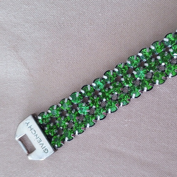 Givenchy Green Crystal Bracelet - Picture 2 of 3